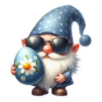 ai généré Pâques gnome en portant un Oeuf png