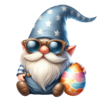 AI generated easter gnome holding an egg png