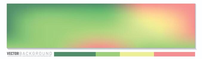 Red, Peach, Yellow, Green gradient background vector