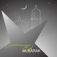 Concept of faith and belief. Eid Mubarak vector