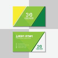 vector green and yellow elegant visiting card template