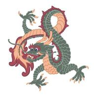 Chinese new year flying dragon vector