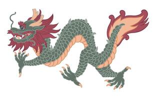 Chinese new year flying dragon vector