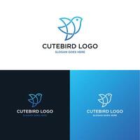 vector línea Arte de resumen vistoso colibrí, colibri pared Arte diseño, mínimo pájaro línea logo icono ilustración aislado en blanco antecedentes