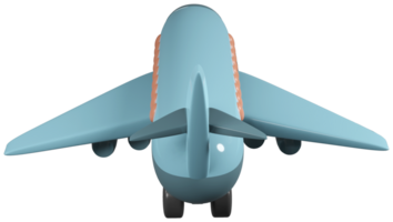 3D model of an airplane children's toy on transparent background png