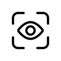 Eye Scan icon in trendy outline style isolated on white background. Eye Scan silhouette symbol for your website design, logo, app, UI. Vector illustration, EPS10.