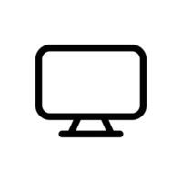 televisión icono en de moda contorno estilo aislado en blanco antecedentes. televisión silueta símbolo para tu sitio web diseño, logo, aplicación, ui vector ilustración, eps10.