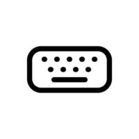 Keyboard icon in trendy outline style isolated on white background. Keyboard silhouette symbol for your website design, logo, app, UI. Vector illustration, EPS10.