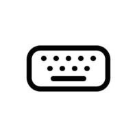 teclado icono en de moda contorno estilo aislado en blanco antecedentes. teclado silueta símbolo para tu sitio web diseño, logo, aplicación, ui vector ilustración, eps10.