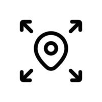 Directions icon in trendy outline style isolated on white background. Directions silhouette symbol for your website design, logo, app, UI. Vector illustration, EPS10.