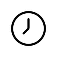 reloj icono en de moda contorno estilo aislado en blanco antecedentes. reloj silueta símbolo para tu sitio web diseño, logo, aplicación, ui vector ilustración, eps10.