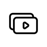 Simple Video Platform line icon vector