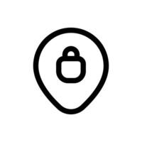 Shop Location icon in trendy outline style isolated on white background. Shop Location silhouette symbol for your website design, logo, app, UI. Vector illustration, EPS10.