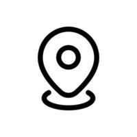 Simple Pin Location line icon vector