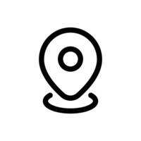 Simple Pin Location line icon vector