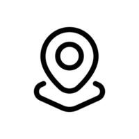 Pin Location icon in trendy outline style isolated on white background. Pin Location silhouette symbol for your website design, logo, app, UI. Vector illustration, EPS10.