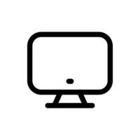 Computer icon in trendy outline style isolated on white background. Computer silhouette symbol for your website design, logo, app, UI. Vector illustration, EPS10.