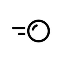 Simple Snowball line icon vector