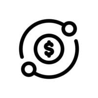 Fintech icon in trendy outline style isolated on white background. Fintech silhouette symbol for your website design, logo, app, UI. Vector illustration, EPS10.