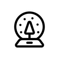 Simple Snow Globe line icon vector