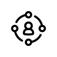 Simple Networking line icon vector