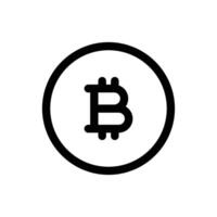 bitcoin icono en de moda contorno estilo aislado en blanco antecedentes. bitcoin silueta símbolo para tu sitio web diseño, logo, aplicación, ui vector ilustración, eps10.