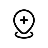 Simple Add Location line icon vector