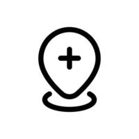 Simple Add Location line icon vector