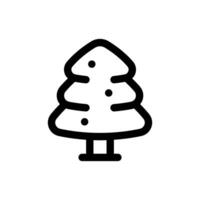 Simple Pine Tree line icon vector