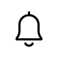 sencillo campana línea icono vector