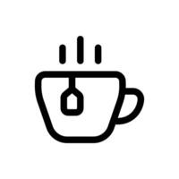 Simple Tea line icon vector