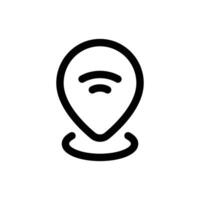 Gps icon in trendy outline style isolated on white background. Gps silhouette symbol for your website design, logo, app, UI. Vector illustration, EPS10.
