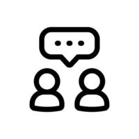 Simple Conversation line icon vector