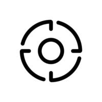 Target Location icon in trendy outline style isolated on white background. Target Location silhouette symbol for your website design, logo, app, UI. Vector illustration, EPS10.