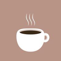 Coffee cup vector on white background. Cup of Fresh Coffee. Vector Illustration.