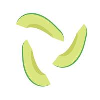 Avocado vector. Avocado stack on white background. vector