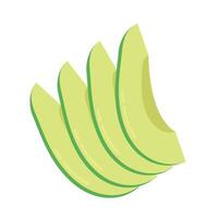 Avocado vector. Avocado stack on white background. vector