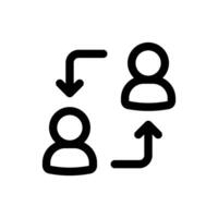 Simple Interaction line icon vector