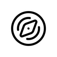 Compass icon in trendy outline style isolated on white background. Compass silhouette symbol for your website design, logo, app, UI. Vector illustration, EPS10.