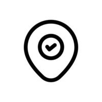 Chcekpoint icon in trendy outline style isolated on white background. Checkpoint silhouette symbol for your website design, logo, app, UI. Vector illustration, EPS10.