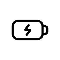 Battery icon in trendy outline style isolated on white background. Battery silhouette symbol for your website design, logo, app, UI. Vector illustration, EPS10.