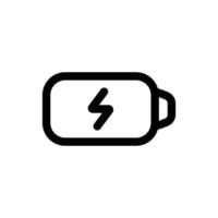 Battery icon in trendy outline style isolated on white background. Battery silhouette symbol for your website design, logo, app, UI. Vector illustration, EPS10.