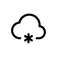 Simple Snow line icon vector