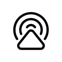 Radar icon in trendy outline style isolated on white background. Radar silhouette symbol for your website design, logo, app, UI. Vector illustration, EPS10.