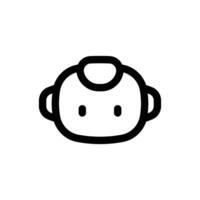Robot icon in trendy outline style isolated on white background. Robot silhouette symbol for your website design, logo, app, UI. Vector illustration, EPS10.