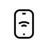 Smartphone icon in trendy outline style isolated on white background. Smartphone silhouette symbol for your website design, logo, app, UI. Vector illustration, EPS10.
