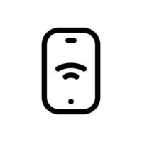 teléfono inteligente icono en de moda contorno estilo aislado en blanco antecedentes. teléfono inteligente silueta símbolo para tu sitio web diseño, logo, aplicación, ui vector ilustración, eps10.