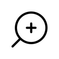 Zoom In icon in trendy outline style isolated on white background. Zoom In silhouette symbol for your website design, logo, app, UI. Vector illustration, EPS10.