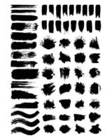 Vector black paint, ink brush stroke, brush, line design element