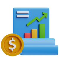 Money growth 3d graphic illustration png